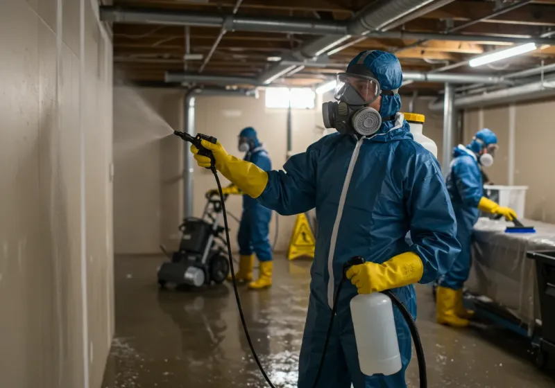Basement Sanitization and Antimicrobial Treatment process in Gladstone, MO