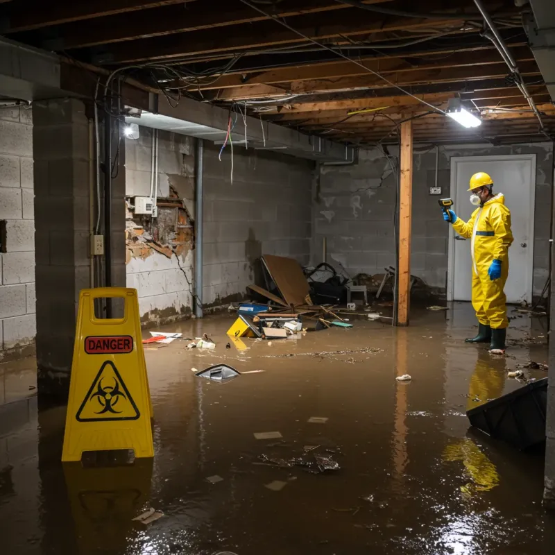 Flooded Basement Electrical Hazard in Gladstone, MO Property